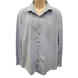 Kenneth C reaction trim slim fit light blue dress shirt long sleeve 18 / 34-35